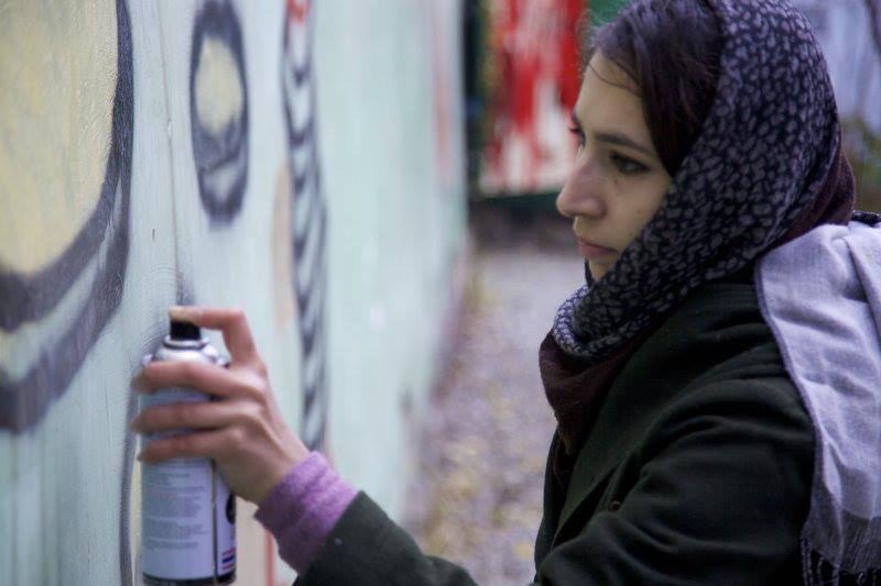 Malina Suliman, graffiti contro il fondamentalismo islamico