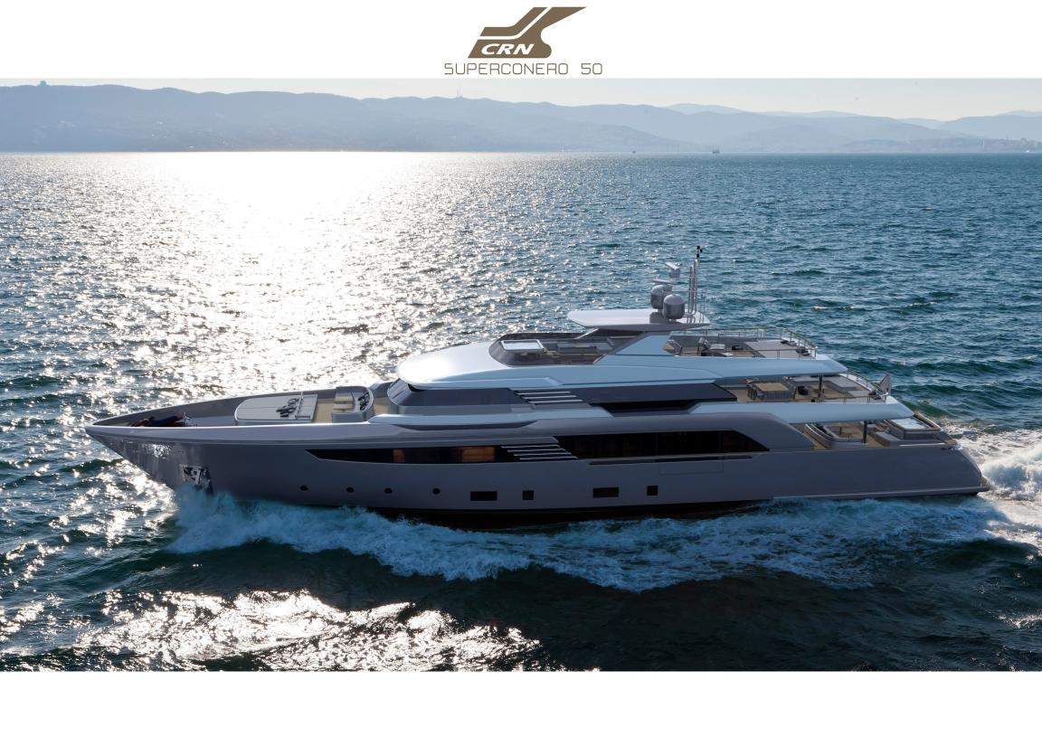Yacht di lusso CRN Superconero: 50 metri di classe Made in Italy