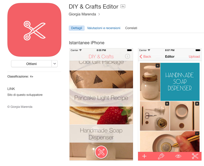 Per le amanti del fai da te social arriva l’app per iPhone DIY & Crafts Editor