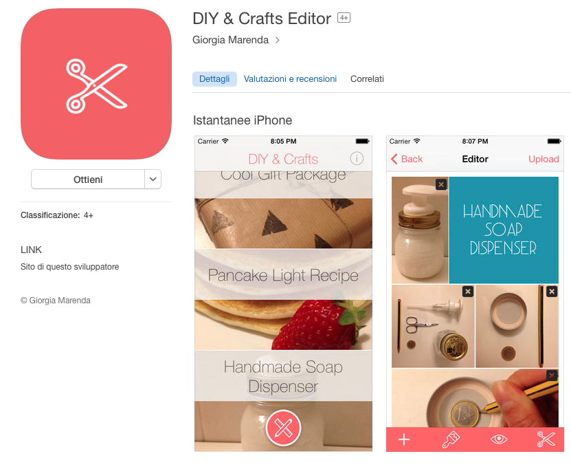 Per le amanti del fai da te social arriva l&#8217;app per iPhone DIY &amp; Crafts Editor