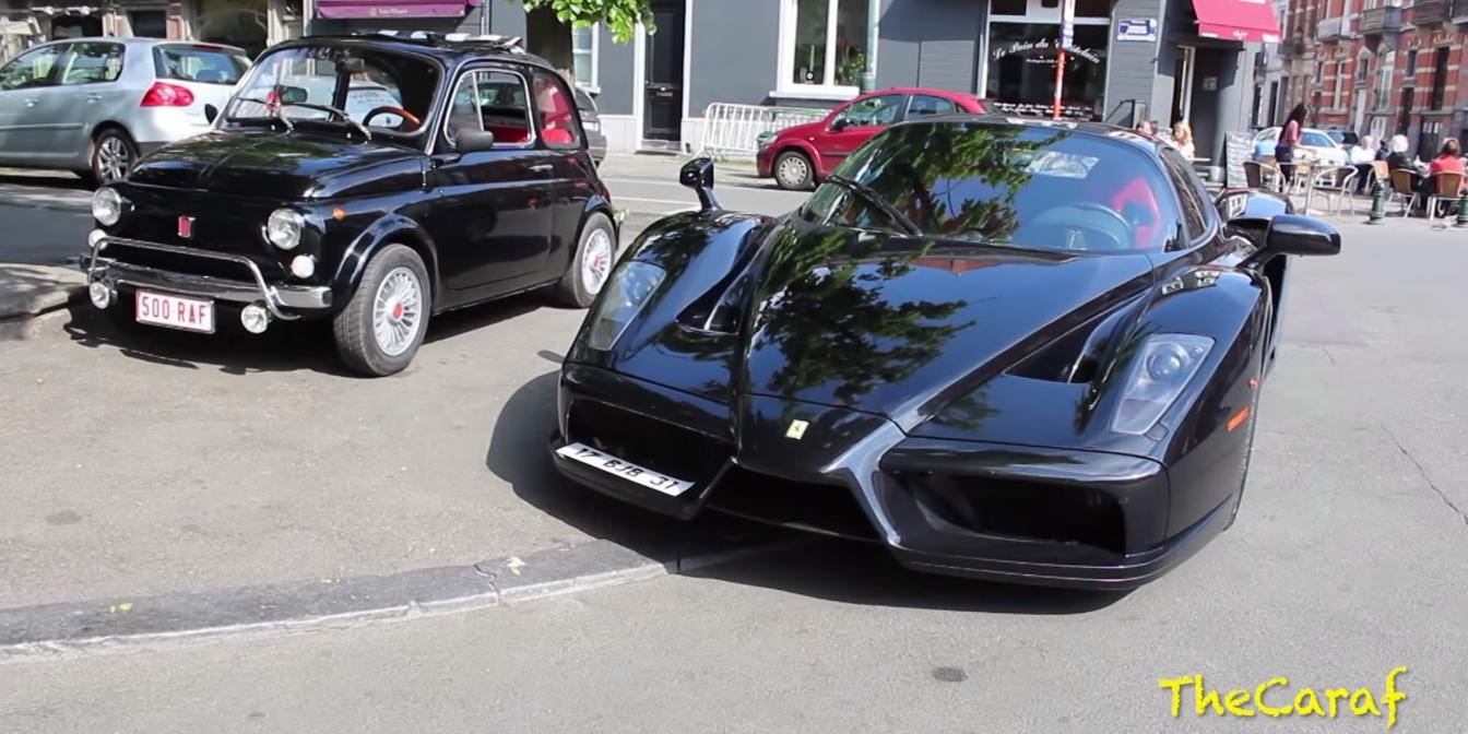 Ferrari Enzo e Fiat 500 insieme, ma non è una barzelletta [Video]