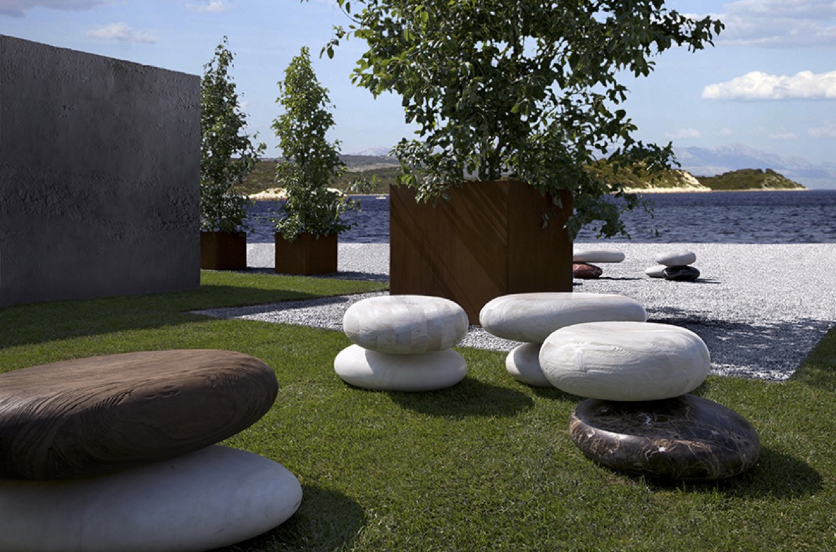 Arredo outdoor Kreoo collezione giardino pavé stone