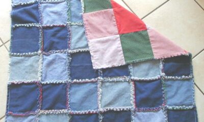 Coperta di patchwork con denim