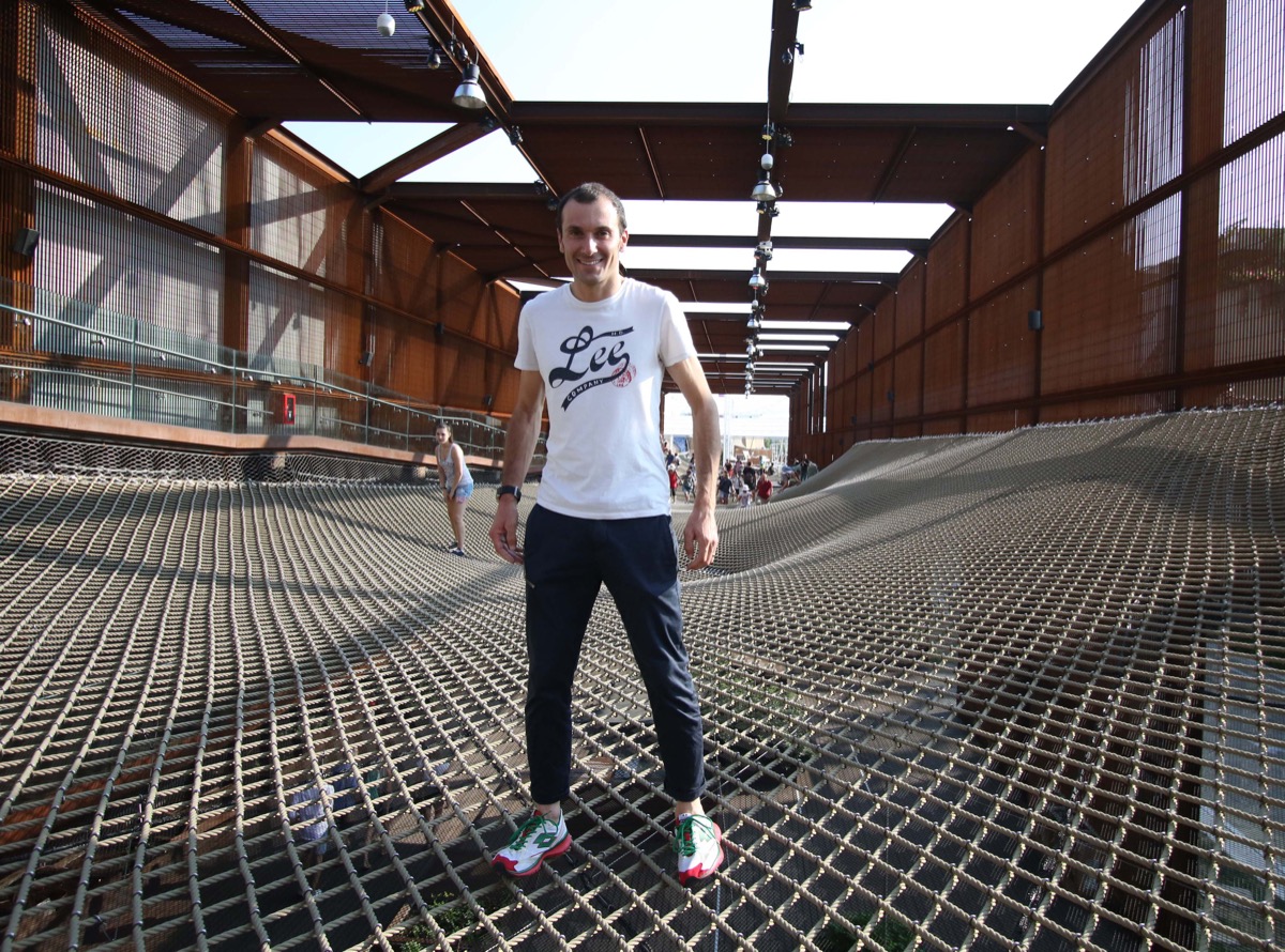 Expo Milano 2015: il ciclista Ivan Basso al quartiere espositivo, le foto