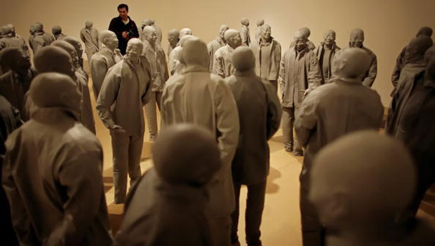 Un'installazione di Juan Muñoz