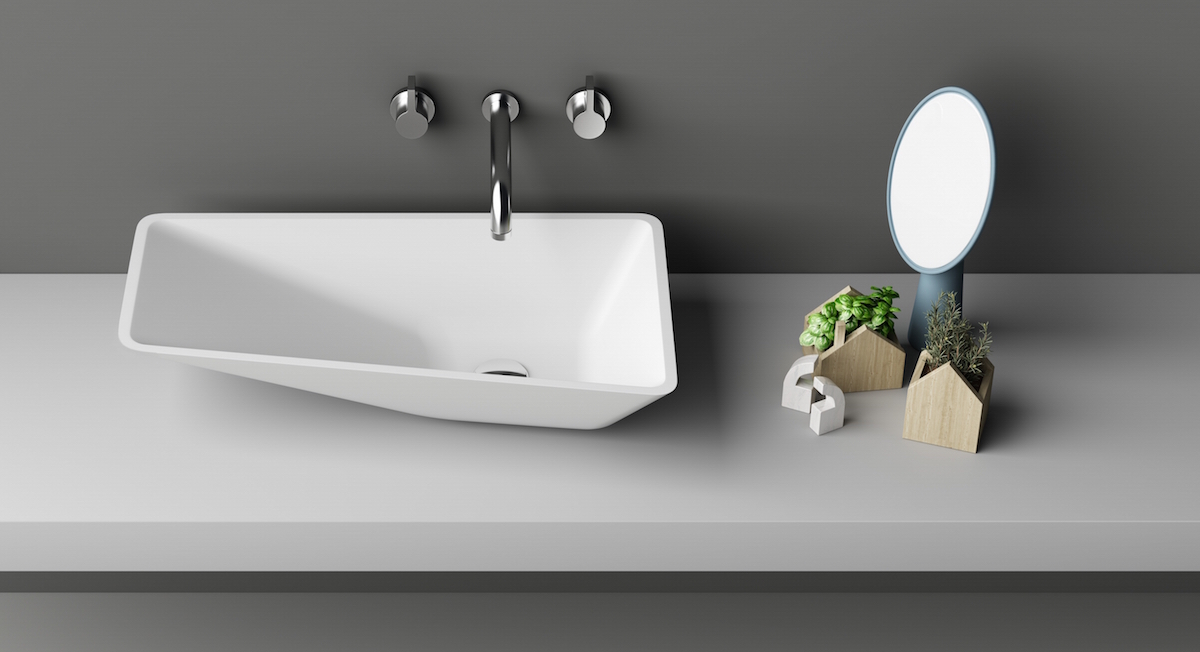 Planit lavabo LUX versione appoggio vista frontale