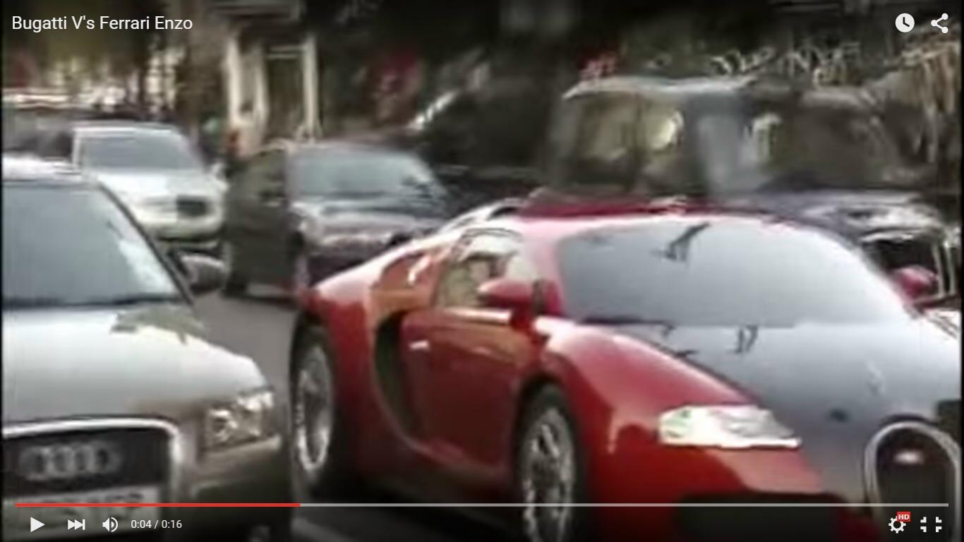 Bugatti Veyron e Ferrari Enzo si incontrano a Londra [Video]