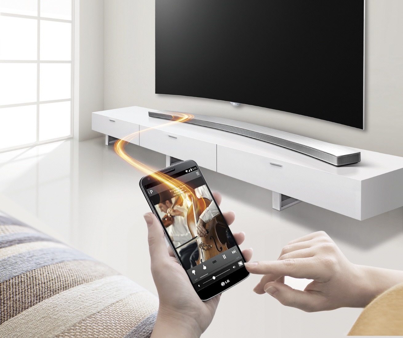 LG soundbar curva Music Flow HS8