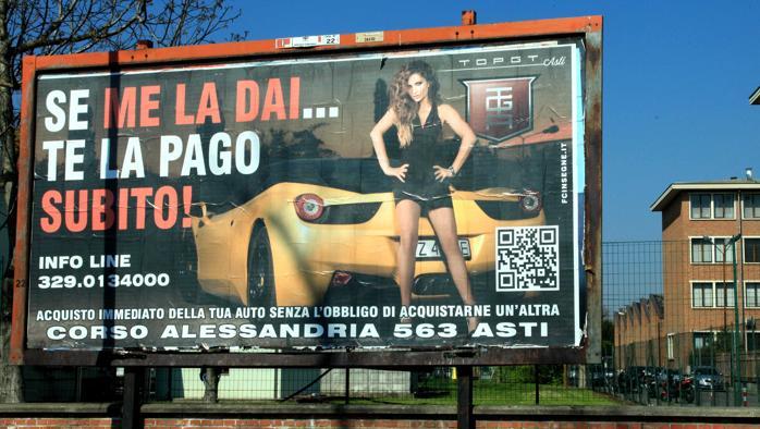 Pubblicità sessista Alessandria