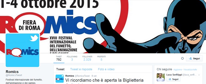 Romics 2015 in arrivo a Roma dal 1 al 4 ottobre