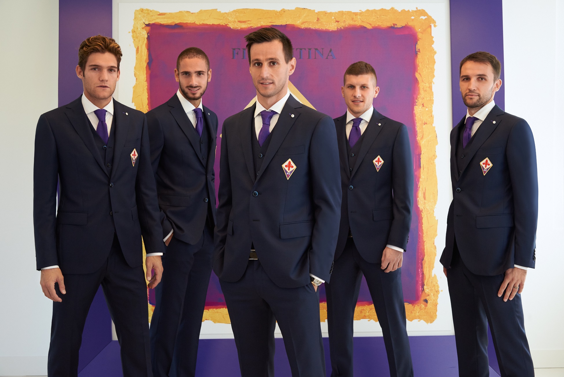 Fiorentina calcio: l&#8217;abito formale dei giocatori è firmato L.B.M.1911
