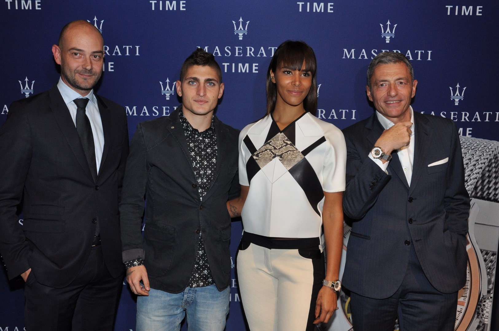 Maserati orologi 2015: il nuovo modello Epoca skeleton, guest Shy&#8217;m e Marco Verratti