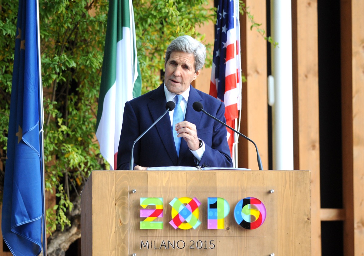 Expo Milano 2015, John Kerry in visita all&#8217;Esposizione Universale