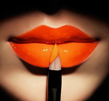 Trucco labbra minerale arancio Halloween