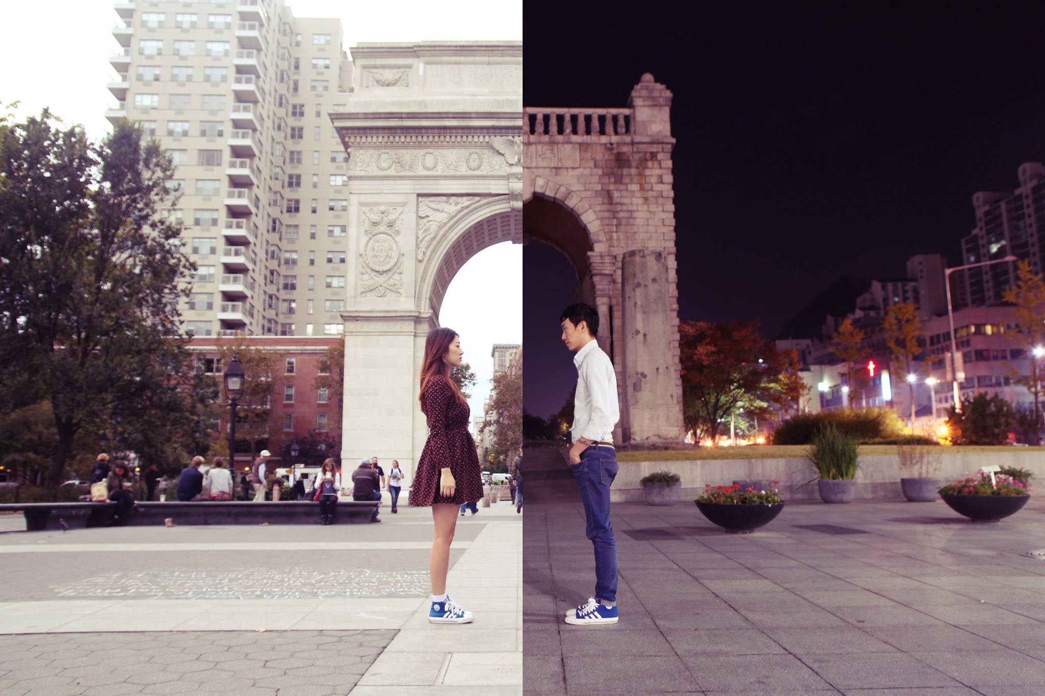 Una coppia di innamorati crea collage per superare la distanza che li divide