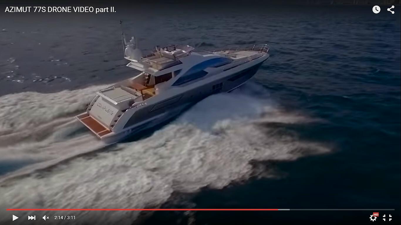 Yacht di lusso Azimut 77S visto da un drone [Video]