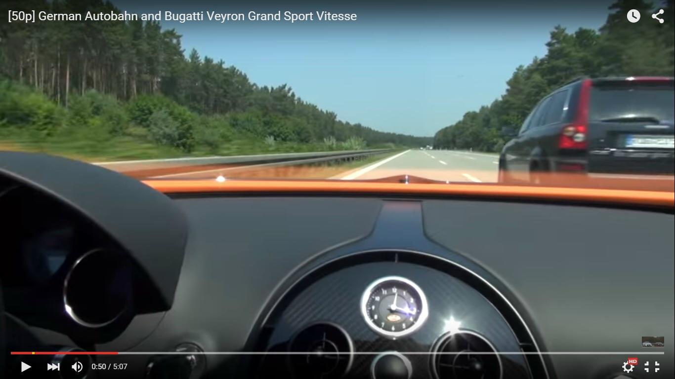 Sulla Bugatti Veyron Grand Sport Vitesse in autostrada [Video]