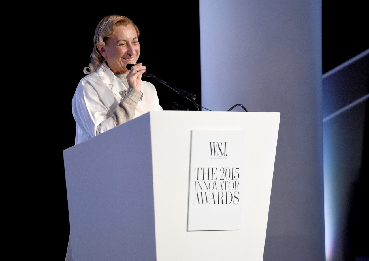WSJ Innovator Awards 2015: Miuccia Prada riceve il premio WSJ Magazine Fashion Innovator of the year