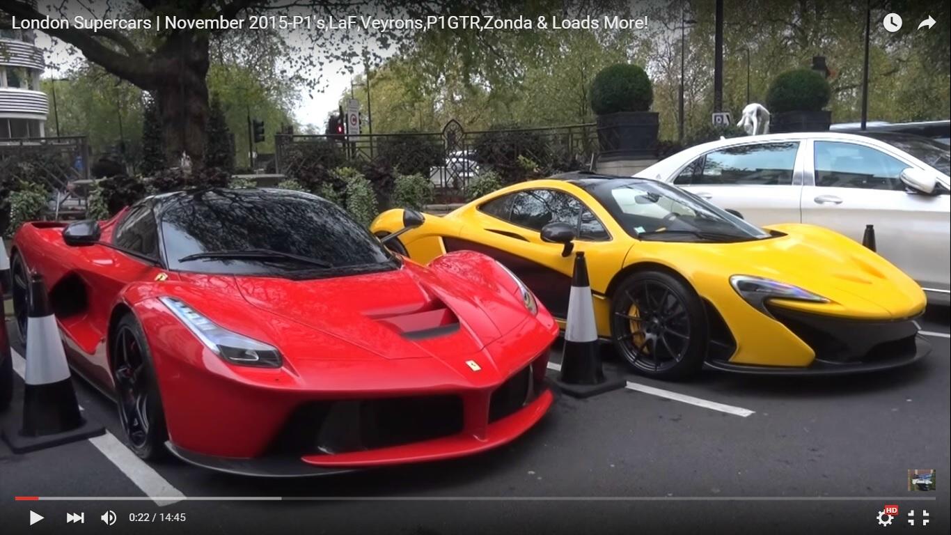 Londra e le sue supercar sulla strada del Natale 2015 [Video]