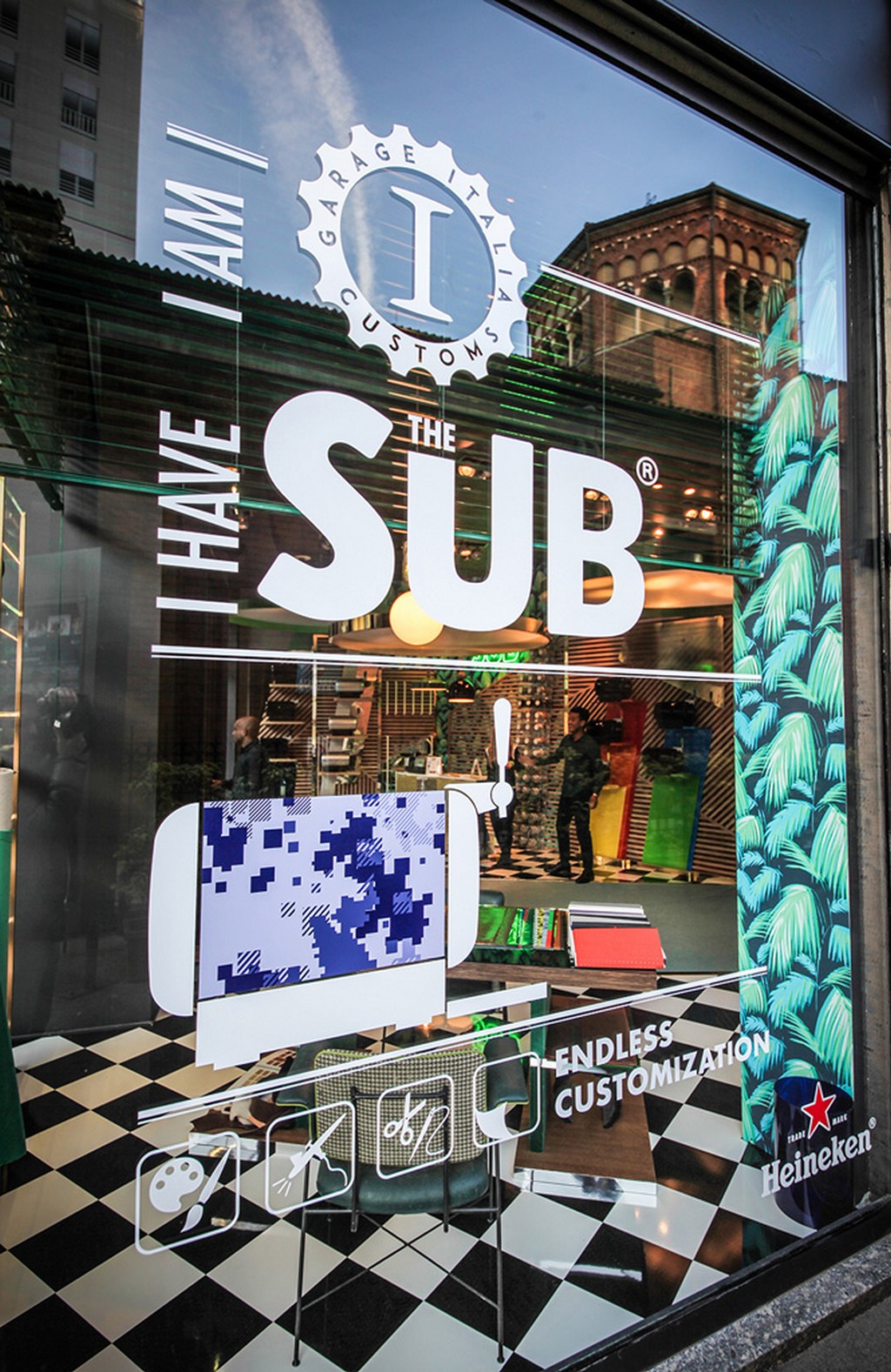 The Sub Heineken: il pop up store di Milano, personalizza la design machine con Garage Italia Customs