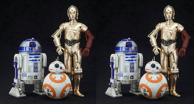 Star Wars 7 &#8211; Il Risveglio della Forza: le figure di C-3PO, R2-D2 e BB-8 di Kotobukiya