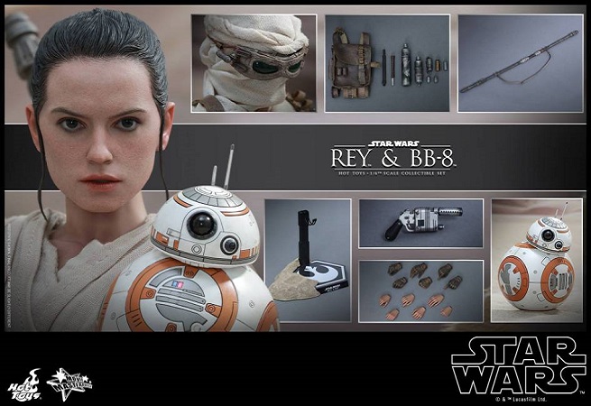 Star Wars 7 &#8211; Il Risveglio della Forza: l&#8217;action doll di Rey e BB-8 di Hot Toys