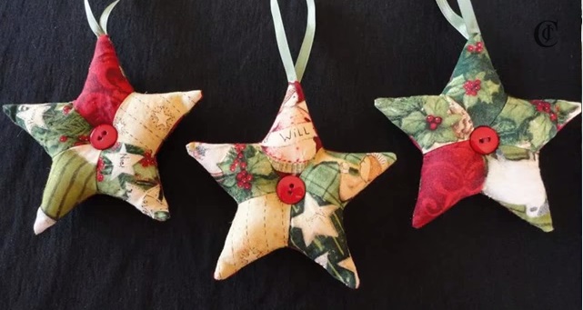 Le stelle di Natale al patchwork per decorazioni facili