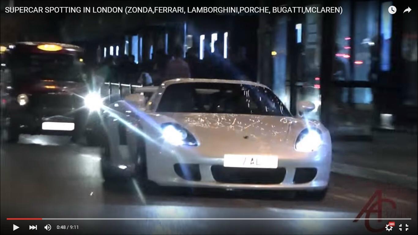 Supercar da sogno nelle strade di Londra [Video]