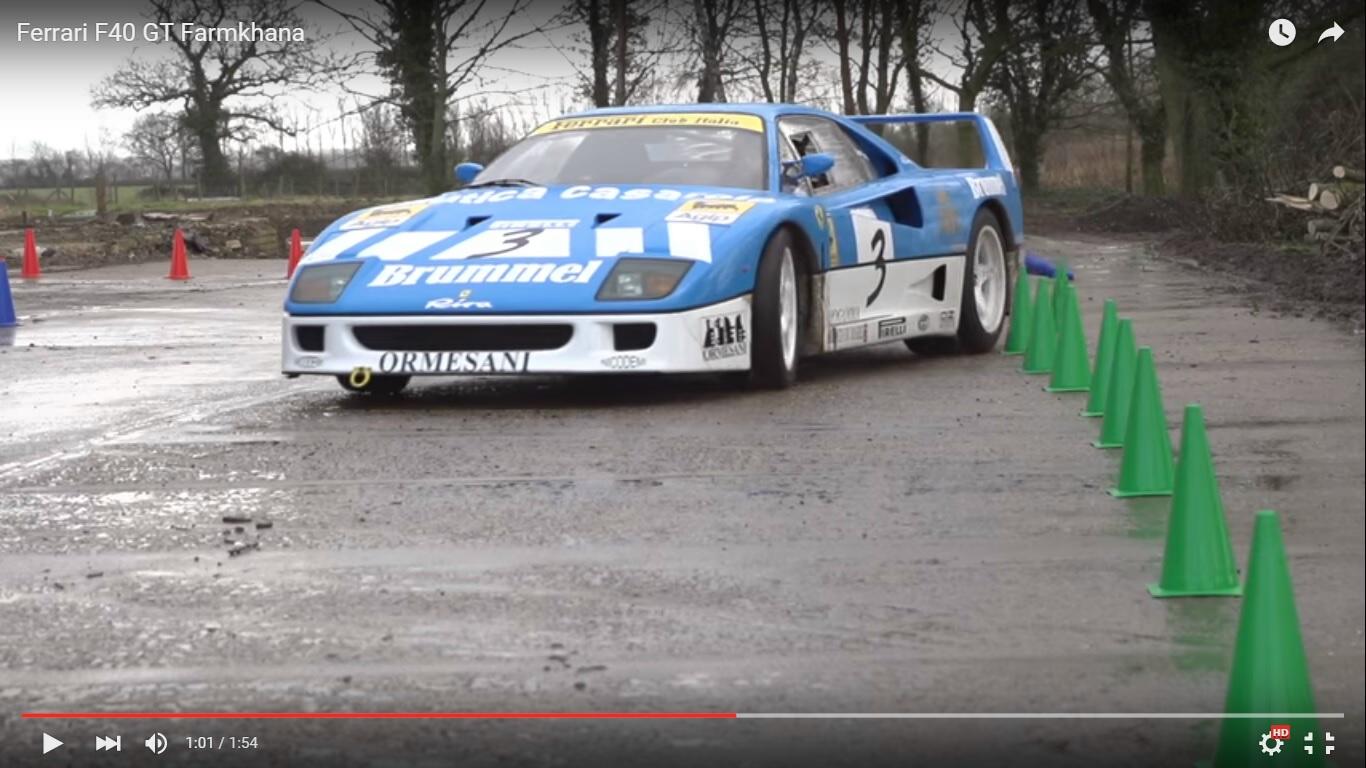 Ferrari F40: un esemplare da gara fa la gimkana [Video]