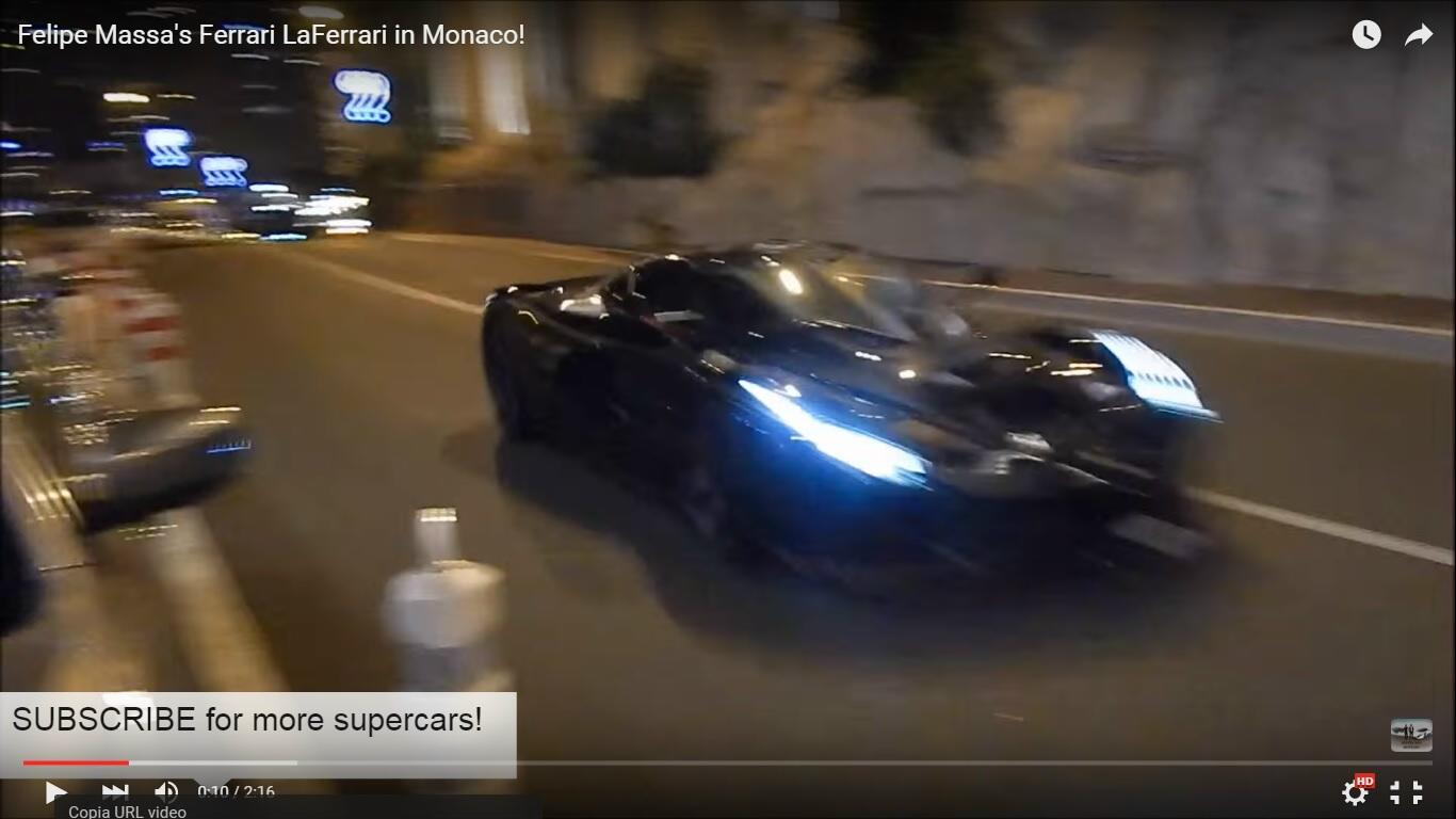 Ferrari LaFerrari di Felipe Massa nel Principato di Monaco [Video]