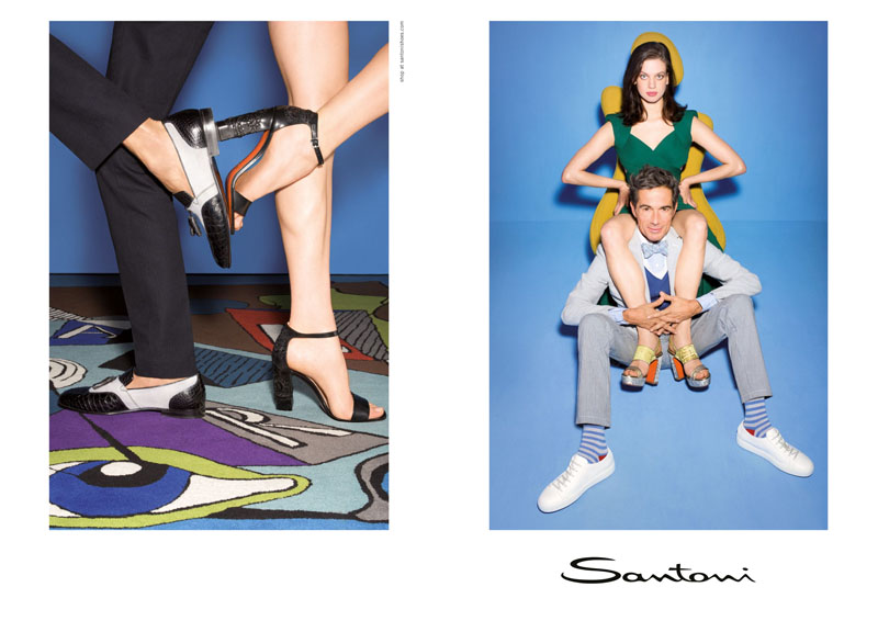 Santoni campagna pubblicitaria primavera estate 2016: ispirazione seventies, video e foto