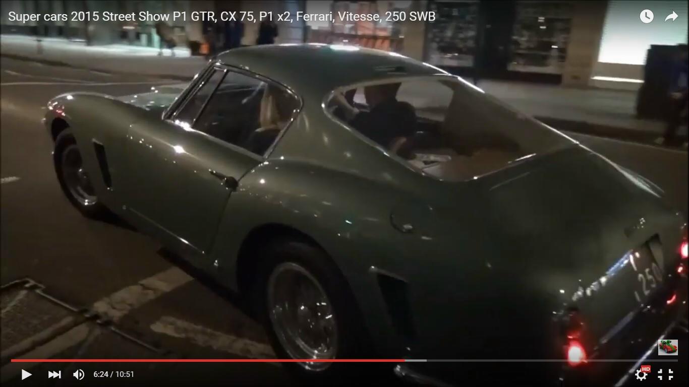 Auto da sogno a Londra, come la Ferrari 250 SWB [Video]