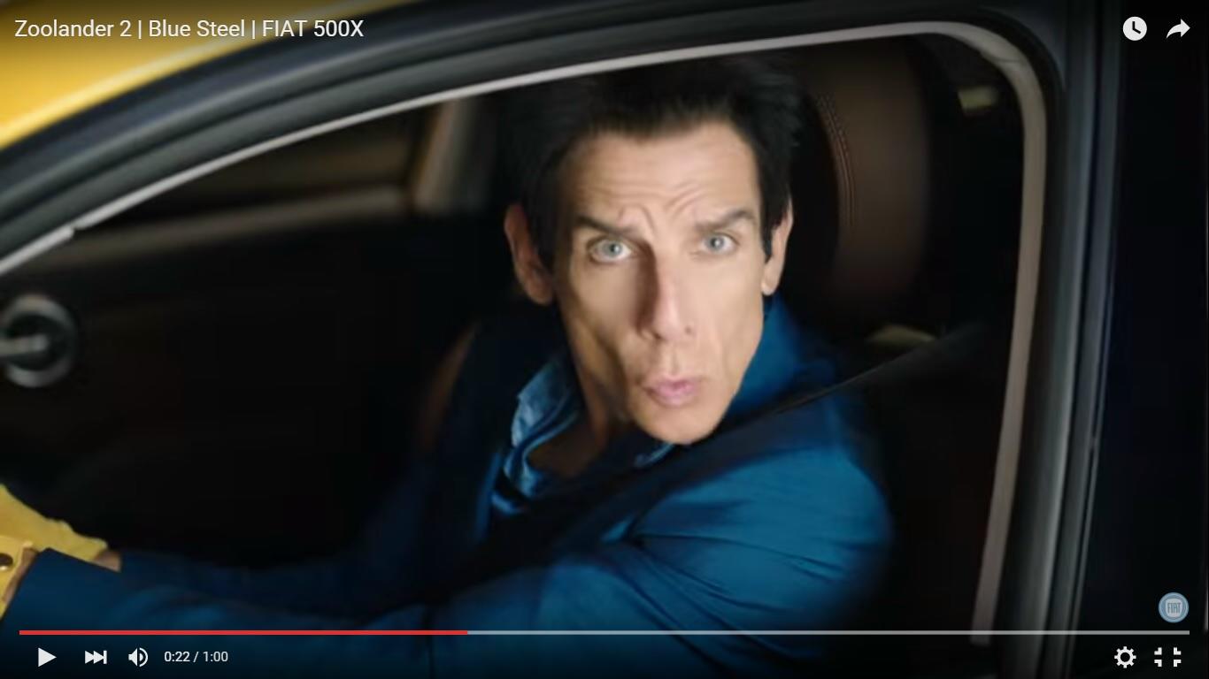 Spot in stile Zoolander 2 con Ben Stiller per la Fiat 500X