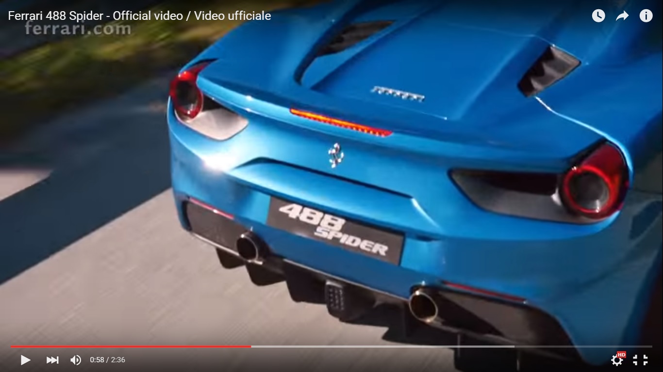 La Ferrari 488 Spider è “Best convertible car of year” in Svizzera