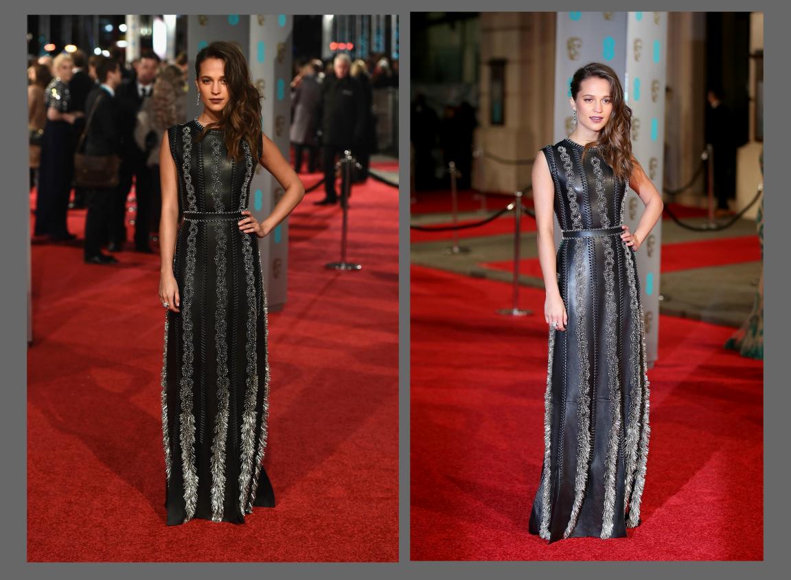 BAFTA Awards 2016: Alicia Vikander in Louis Vuitton