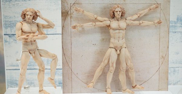 L&#8217;action figure dell&#8217;Uomo Vitruviano di Leonardo da Vinci