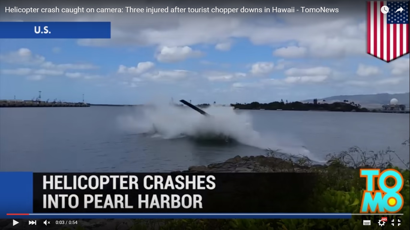 Elicottero di lusso precipita ad Honolulu, Hawaii [Video]