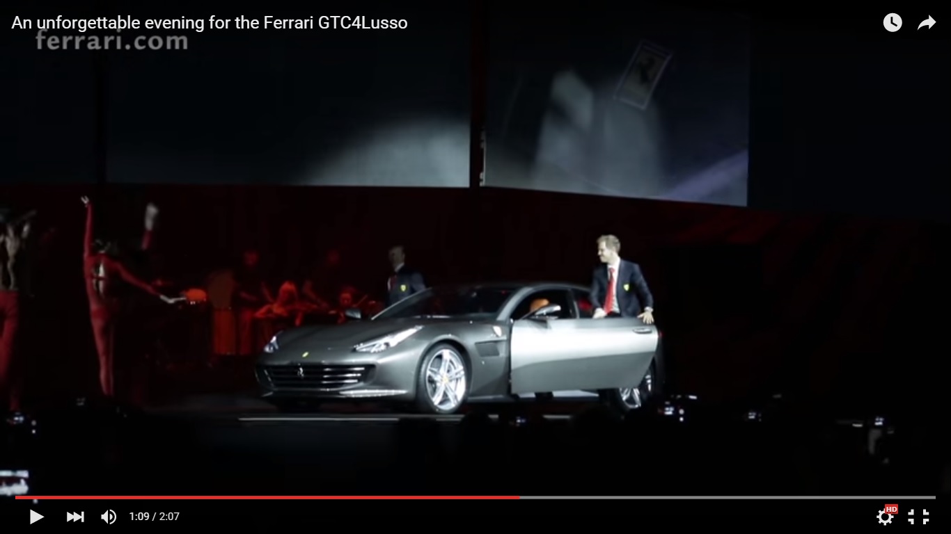 Ferrari GTC4Lusso: la nuova auto sul lago di Como con Vettel e Raikkonen [Video]
