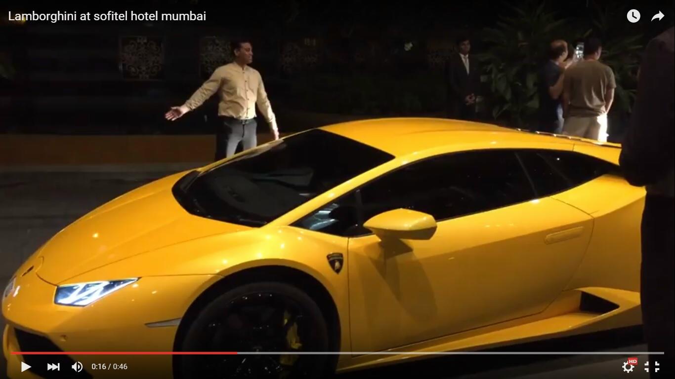 Lamborghini Huracán LP 610-4 esce dall’Hotel Sofitel Mumbai [Video]