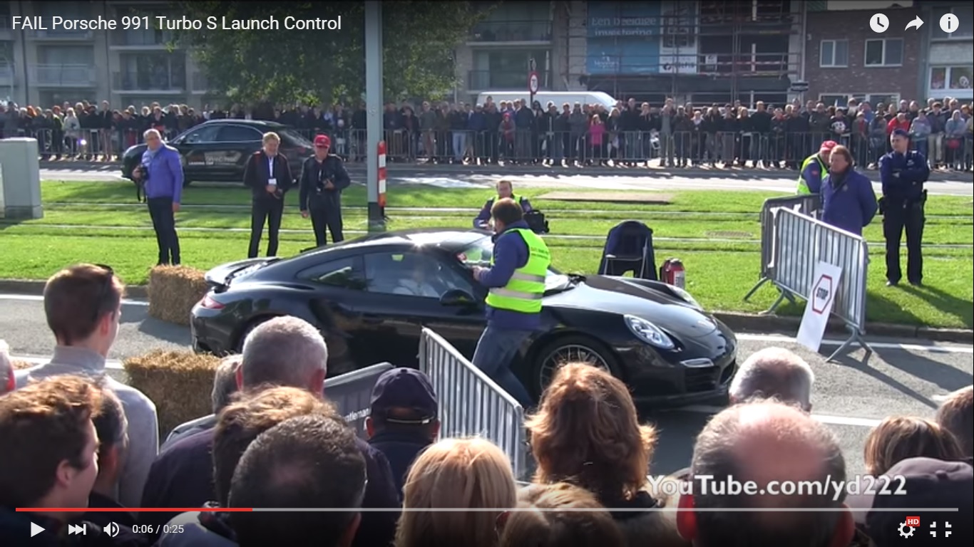 Porsche 911 Turbo S con il launch control impallato [Video]