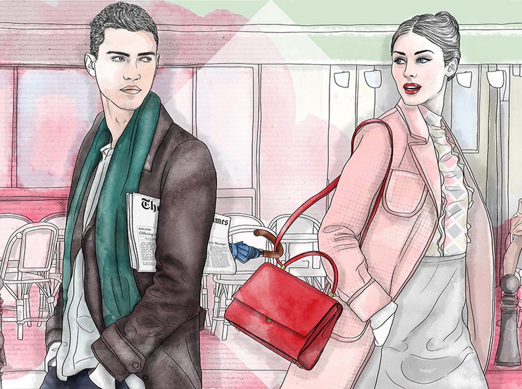 San Valentino 2016: la Audrey bag di Serapian interpretata da una serie di sketches di Fortuna Todisco