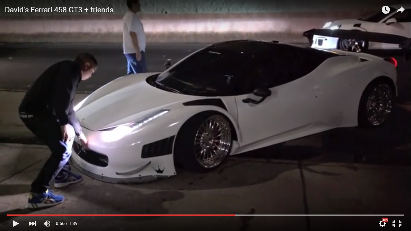 Ferrari 458 Italia in stile GT3 da gara per le strade USA [Video]