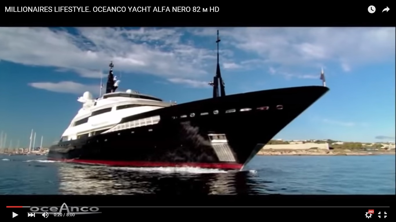 Yacht di lusso Oceanco Alfa Nero: il suo fascino in video