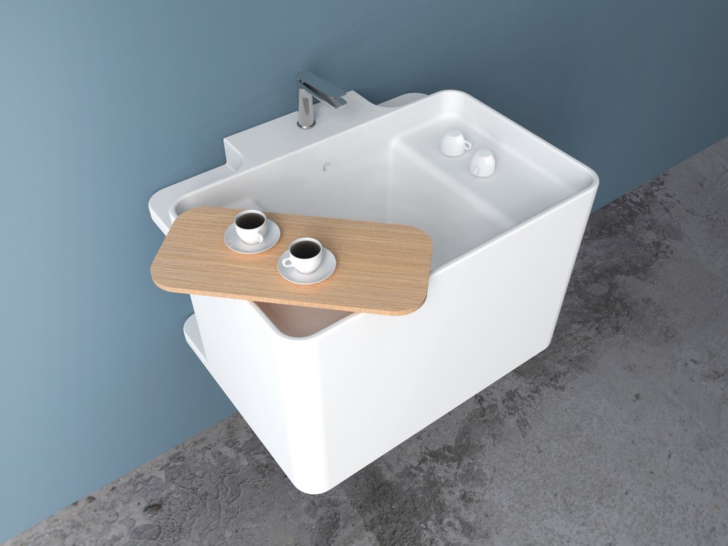 Salone del Mobile 2016: Azzurra Ceramica presenta il lavabo Anfibio, le foto