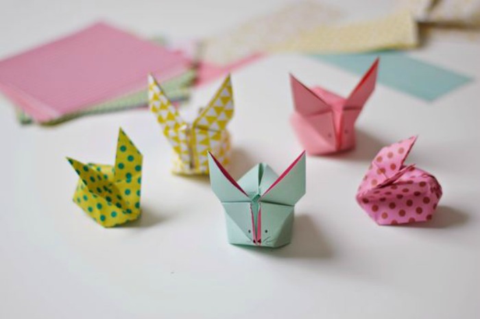 Origami di Pasqua per bambini: i conigli e i pulcini