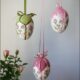 Decorazioni di Pasqua al patchwork, uova da appendere