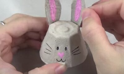 Decorazioni pasquali con i contenitori delle uova