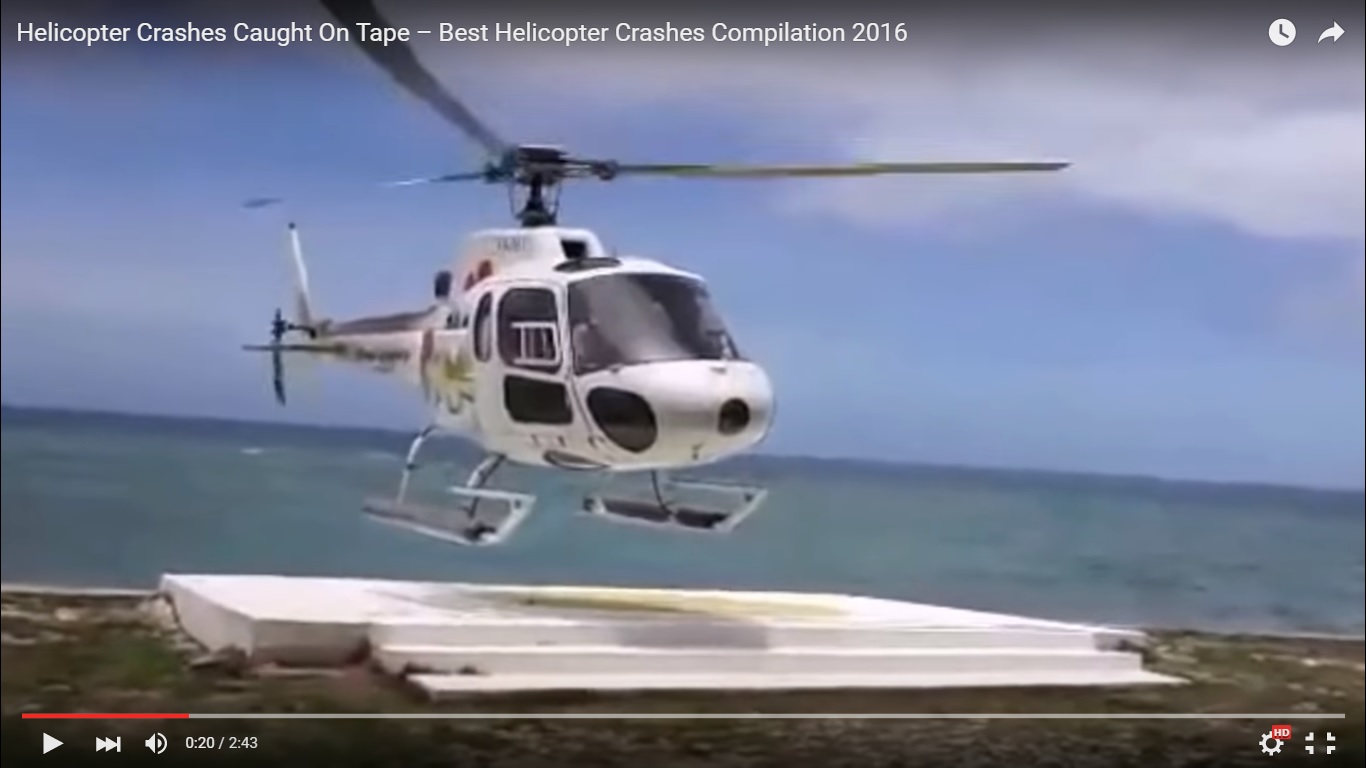 Elicotteri di lusso ripresi durante gli incidenti [Video]