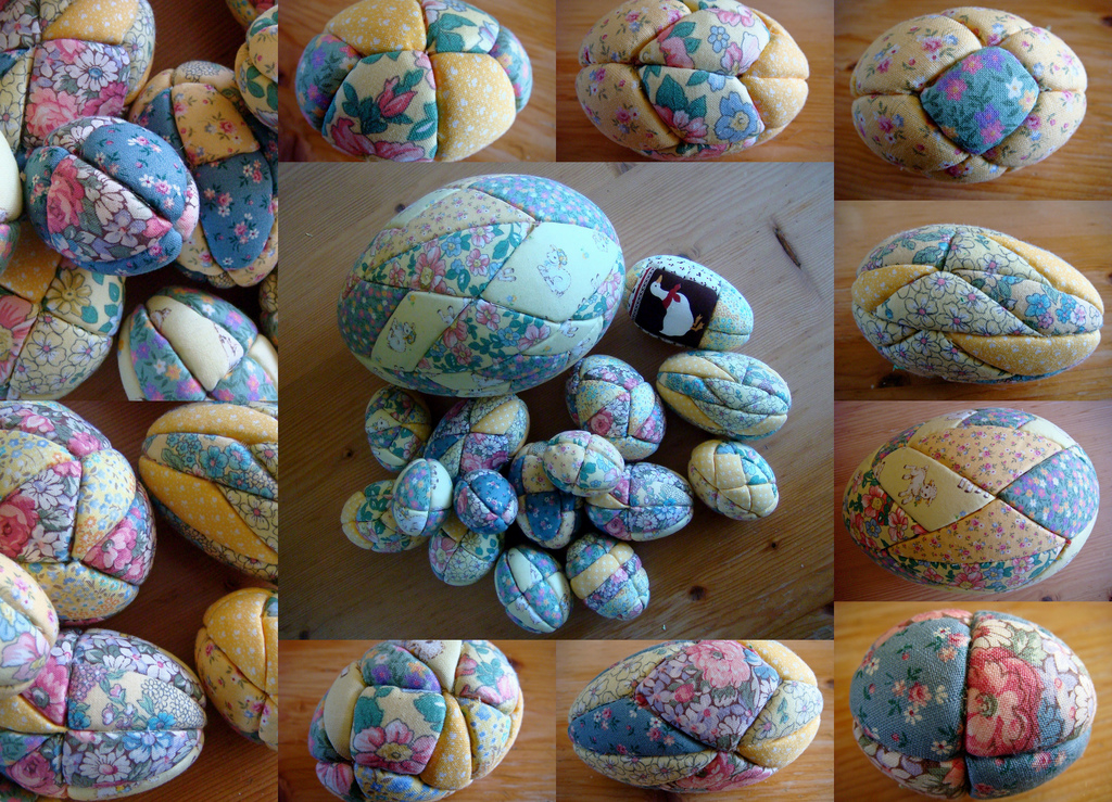 Patchwork senza ago: le uova colorate per Pasqua