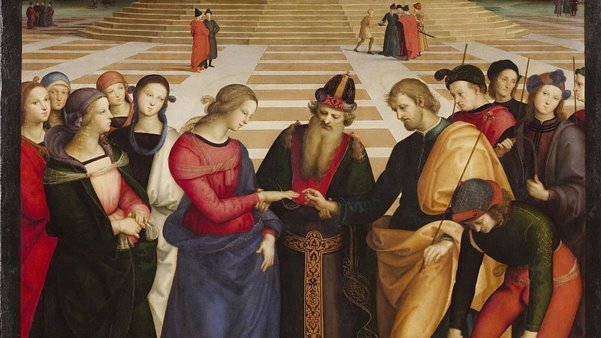 Sposalizio della Vergine, a Brera Raffaello e Perugino a confronto